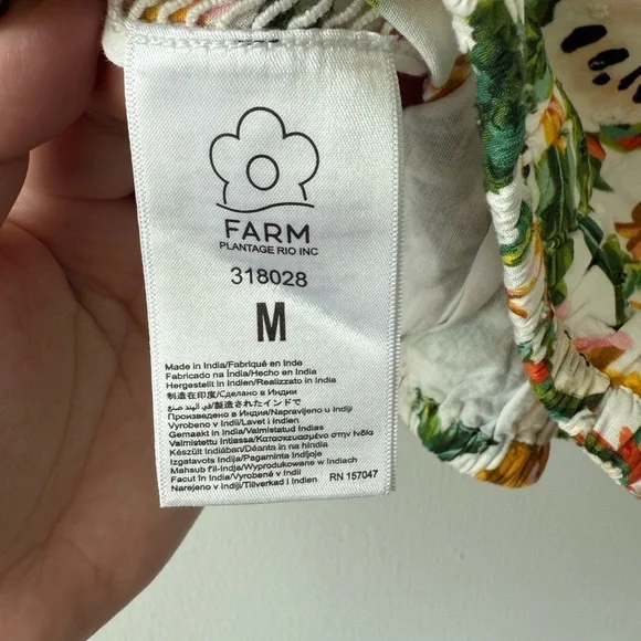 FARM RIO Biriba Off-White Cropped Blouse - Picture 14 of 14